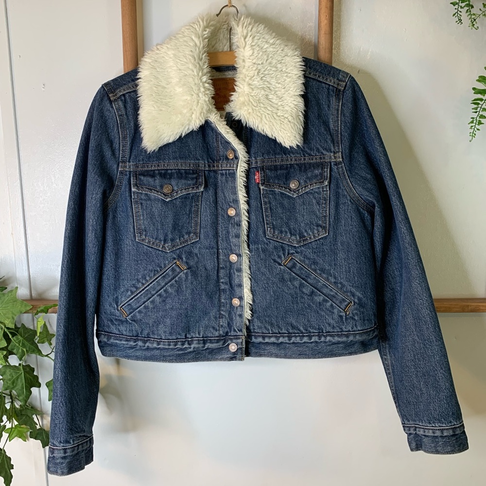 LEVI’S SHERPA LINED DENIM JACKET SZ L
